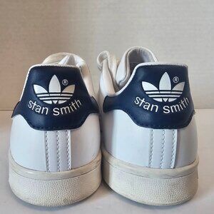 ADIDAS‎ STAN SMITH WHITE/NAVY SZ 5 MENS, 6.5 WOMEN